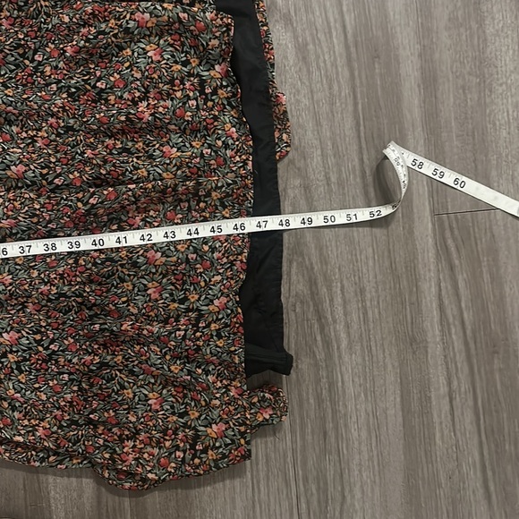 BB Dakota Steve Madden Black Ditsy Floral Ruffle Tiered Sleeveless Midi Dress - Picture 14 of 14